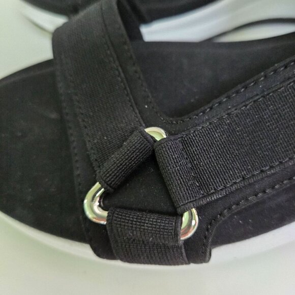 Anne Klein Grazie Black Textile Comfort Sandal Size 7M - Picture 7 of 9